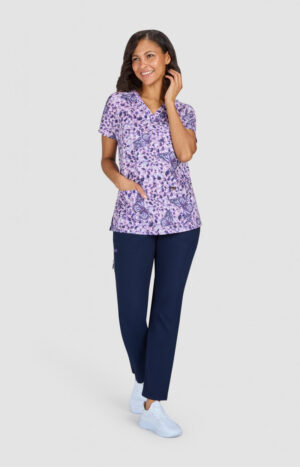 KOI LITE Velora Top Butterflight French Lavender - Mintás női felső